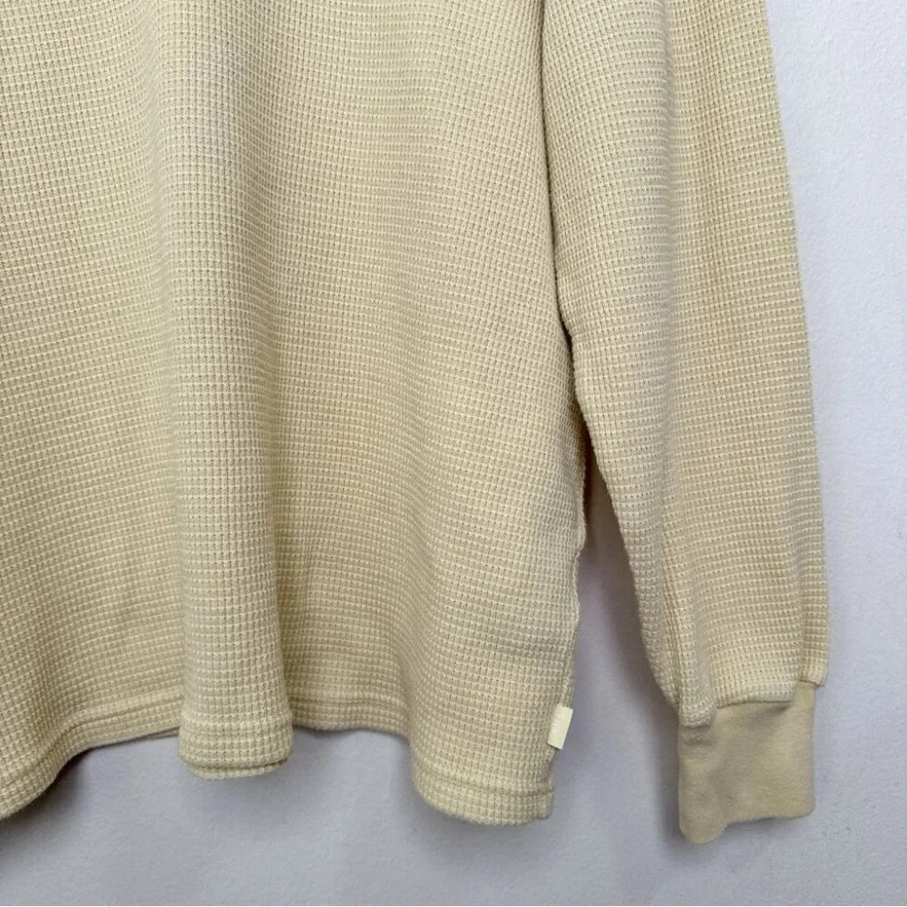 Aritzia Womens Tna Small Waffle  Yellow Long Sleeve Top - Picture 5 of 14